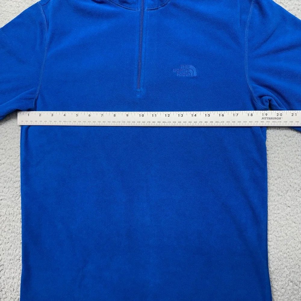 The North Face ALDO Mens Small Blue 1/4 Zip L/S Polyester Fleece Pullover TKA100